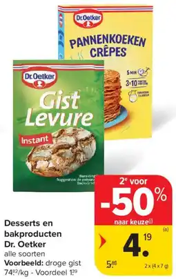 Carrefour Market Desserts en Bakproducten Dr. Oetker aanbieding