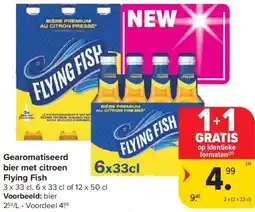 Carrefour Market Gearomatiseerd Bier met Citroen Flying Fish aanbieding