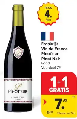 Carrefour Market Frankrijk Vin de France Pinot'eur Pinot Noir aanbieding