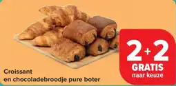 Carrefour Market Croissant en chocoladebroodje pure boter aanbieding