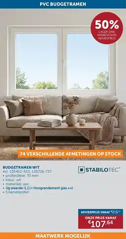Zelfbouwmarkt BUDGETRAMEN WIT aanbieding