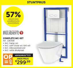 Zelfbouwmarkt COMPLETE WC-SET aanbieding