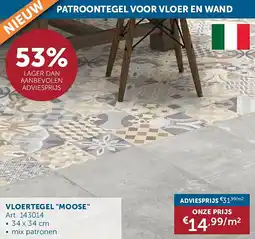 Zelfbouwmarkt VLOERTEGEL MOOSE aanbieding