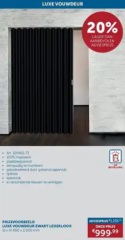 Zelfbouwmarkt LUXE VOUWDEUR aanbieding