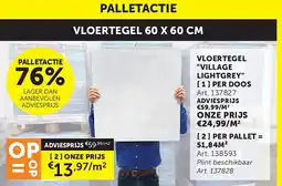 Zelfbouwmarkt VLOERTEGEL 60 X 60 CM aanbieding