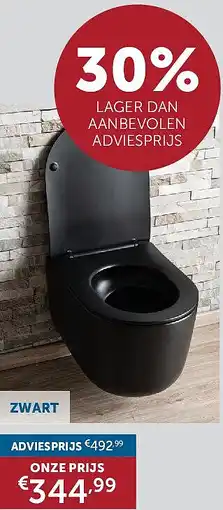 Zelfbouwmarkt HANG-WC GOMEZ ZWART aanbieding