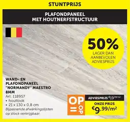 Zelfbouwmarkt WAND- EN PLAFONDPANEEL NORMANDY MAESTRO 8MM aanbieding
