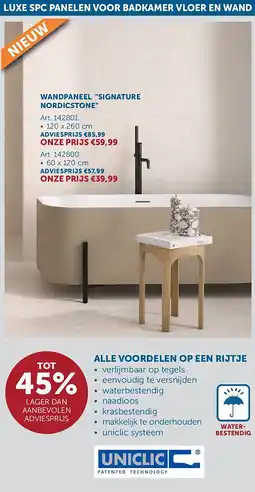 Zelfbouwmarkt WANDPANEEL SIGNATURE NORDICSTONE aanbieding
