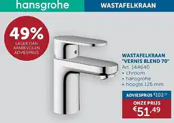 Zelfbouwmarkt WASTAFELKRAAN VERNIS BLEND 70 aanbieding
