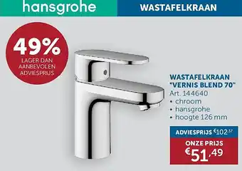 Zelfbouwmarkt WASTAFELKRAAN VERNIS BLEND 70 aanbieding