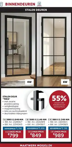Zelfbouwmarkt STALEN DEUR TARA aanbieding