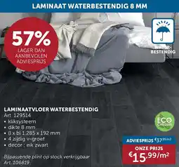 Zelfbouwmarkt LAMINAATVLOER WATERBESTENDIG aanbieding