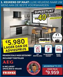 Zelfbouwmarkt KEUKENS OP MAAT aanbieding