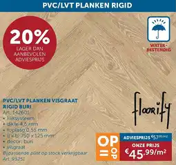 Zelfbouwmarkt PVC/LVT PLANKEN VISGRAAT RIGID BURI aanbieding