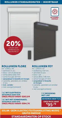 Zelfbouwmarkt ROLLUIKEN FLORE BEDIENING MET LINT aanbieding