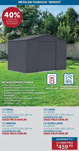 Zelfbouwmarkt METALEN TUINHUIS SEMOIS SMALL aanbieding