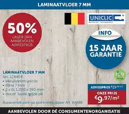 Zelfbouwmarkt LAMINAATVLOER 7 MM aanbieding