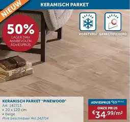 Zelfbouwmarkt KERAMISCH PARKET PINEWOOD aanbieding