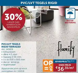 Zelfbouwmarkt PVC/LVT TEGELS RIGID TERRAZZO aanbieding
