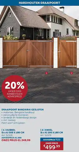 Zelfbouwmarkt DRAAIPOORT BANGKIRAI GESLOTEN aanbieding