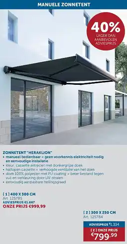 Zelfbouwmarkt ZONNETENT HERAKLION aanbieding