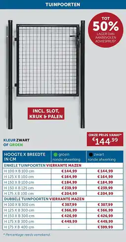 Zelfbouwmarkt TUINPOORTEN aanbieding