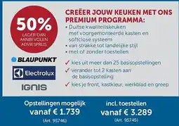 Zelfbouwmarkt CREËER JOUW KEUKEN MET ONS PREMIUM PROGRAMMA aanbieding