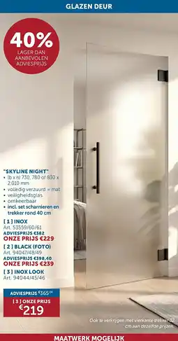 Zelfbouwmarkt SKYLINE NIGHT INOX aanbieding