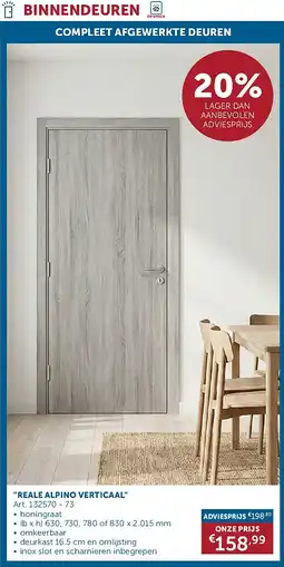 Zelfbouwmarkt REALE ALPINO VERTICAAL aanbieding