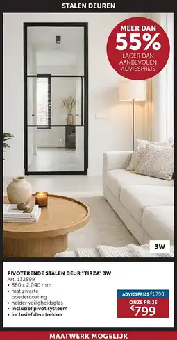 Zelfbouwmarkt PIVOTERENDE STALEN DEUR TIRZA 3W aanbieding