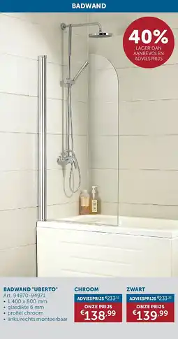 Zelfbouwmarkt BADWAND UBERTO aanbieding