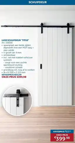 Zelfbouwmarkt LUXE SCHUIFDEUR TITUS aanbieding