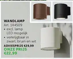 Zelfbouwmarkt WANDLAMP aanbieding