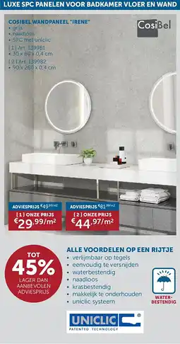 Zelfbouwmarkt COSIBEL WANDPANEEL IRENE aanbieding