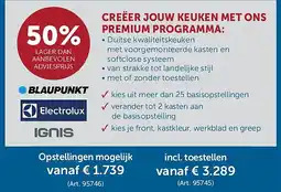 Zelfbouwmarkt CREËER JOUW KEUKEN MET ONS PREMIUM PROGRAMMA aanbieding
