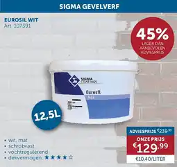 Zelfbouwmarkt EUROSIL WIT aanbieding