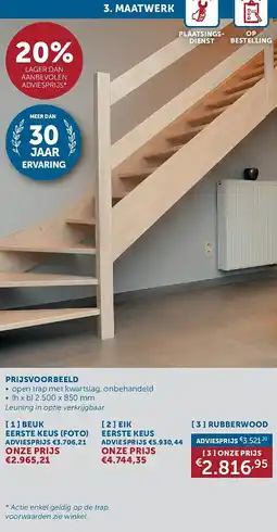 Zelfbouwmarkt PRIJSVOORBEELD RUBBERWOOD aanbieding