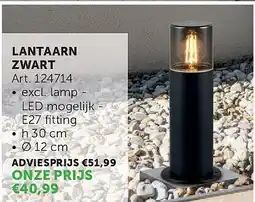 Zelfbouwmarkt LANTAARN ZWART aanbieding