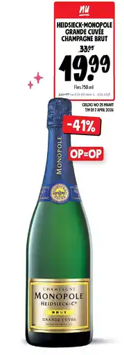 Jumbo Heidsieck-Monopole Grande Cuvée Champagne Brut aanbieding