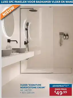 Zelfbouwmarkt VLOER SIGNATURE NORDICSTONE CREAM aanbieding