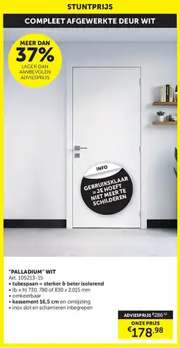 Zelfbouwmarkt PALLADIUM WIT aanbieding