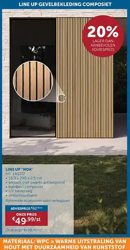 Zelfbouwmarkt LINE UP NOA aanbieding