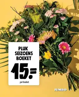 Jumbo PLUK seizoens boeket aanbieding