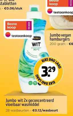 Jumbo Jumbo wit 2x geconcentreerd vloeibaar wasmiddel aanbieding