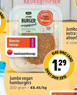 Jumbo Jumbo vegan hamburgers aanbieding