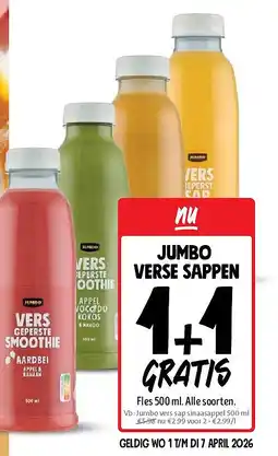Jumbo Jumbo vers sap sinaasappel 500 ml aanbieding