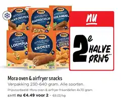 Jumbo Mora oven & airfryer snacks aanbieding