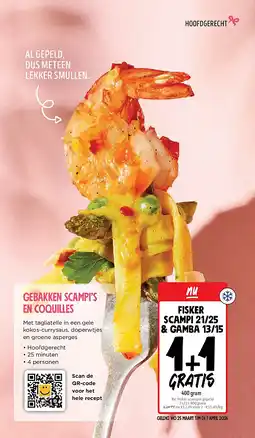 Jumbo Fisker scampi’s gepeld 21/25 400 gram aanbieding