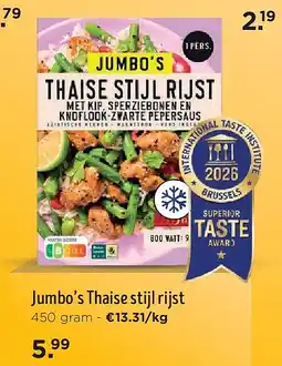 Jumbo Jumbo’s Thaise stijl rijst aanbieding