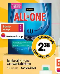 Jumbo Jumbo all-in-one vaatwastabletten aanbieding